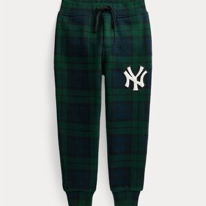 Ralph Lauren Kids Plaid Jogger Pants - Green and Black